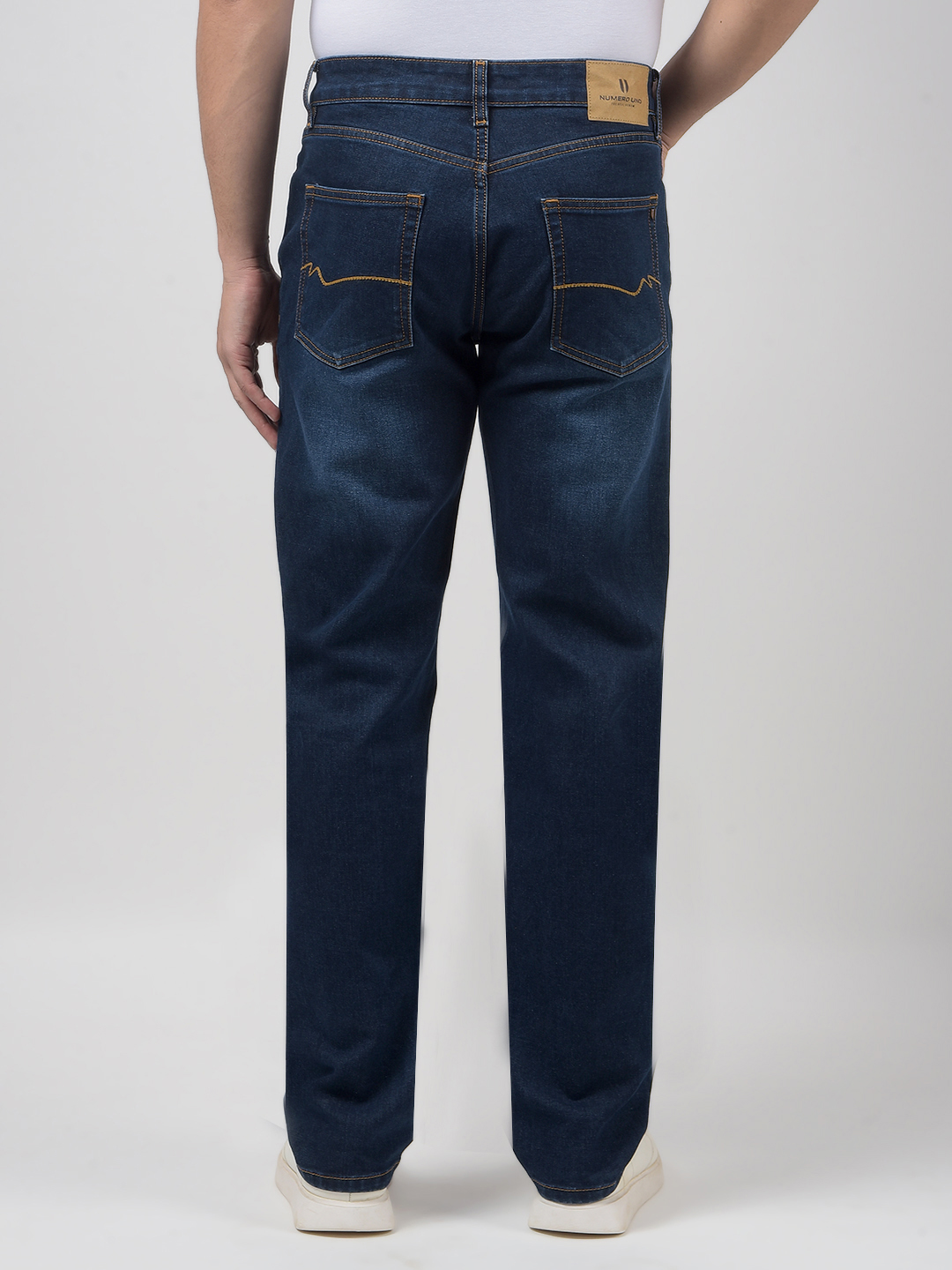 Numero Uno Men Solid Blue Jeans